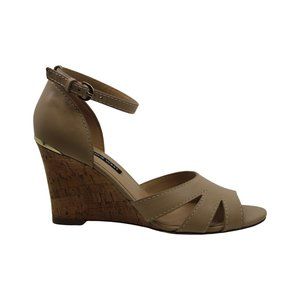 Nine West Womens Lilly Leather Open Toe Casual Platform Sandals
